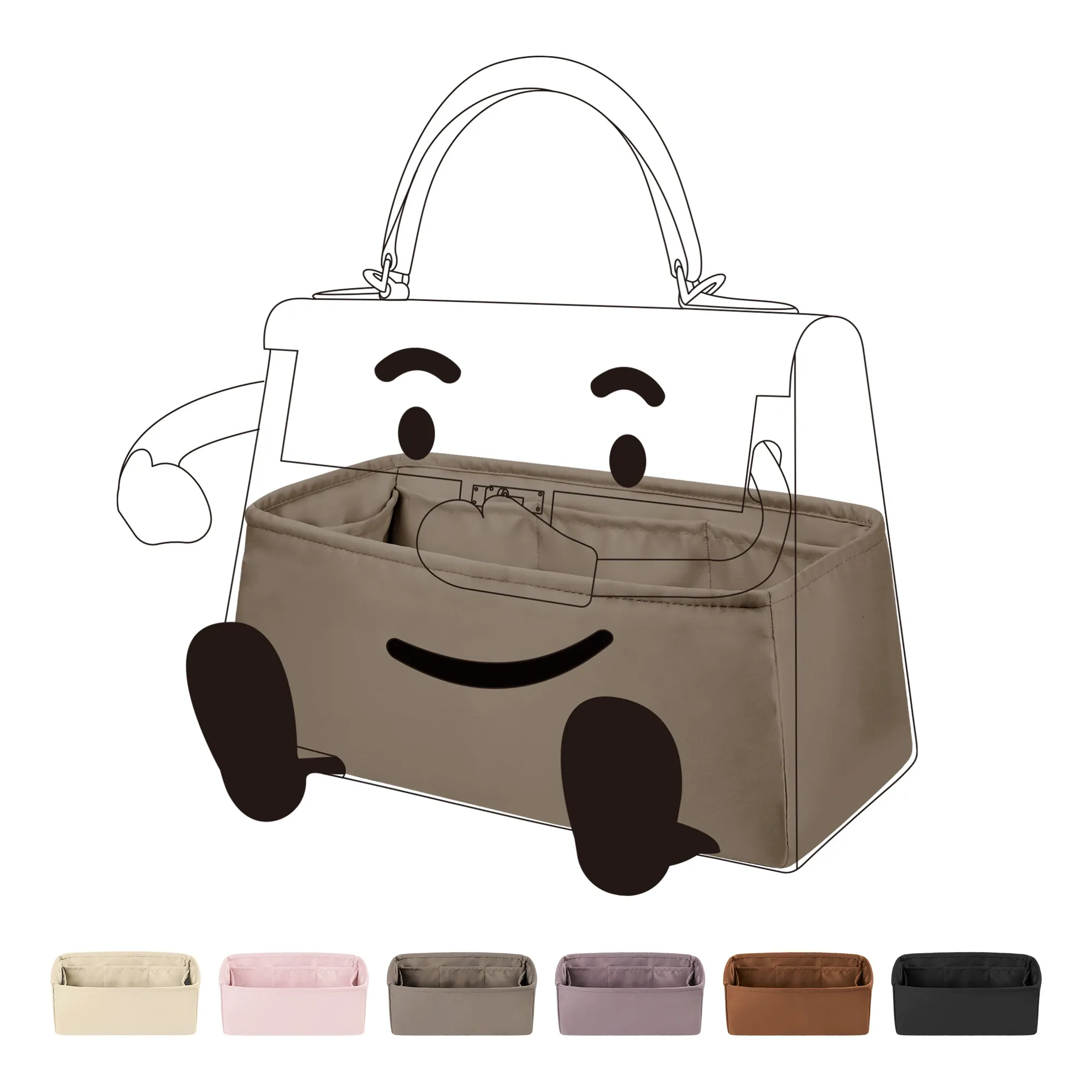 BaginBag® | Handbag Organizer For Hermes Kelly Doll Bags | Hermes Purse Insert  | purse insert organizer |  Hermes Organizer Purse |  Hermes Tote Bag  Organizer | Bag Organizer | Tote Insert bag |  travel bag organizer | Hermes Purse Organization
