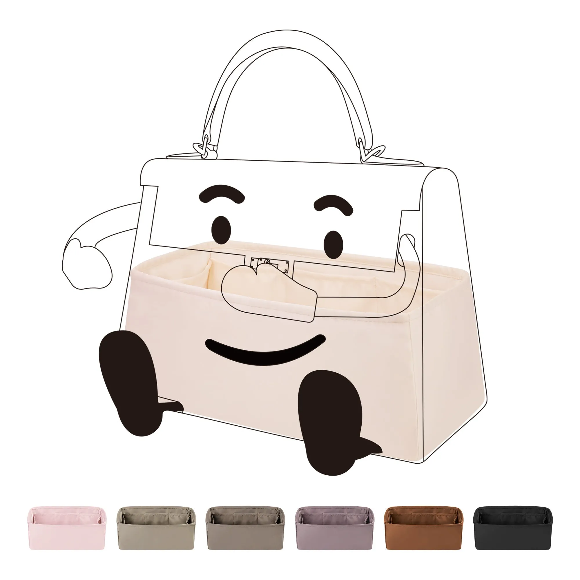 BaginBag® | Handbag Organizer For Hermes Kelly Doll Bags | Hermes Purse Insert  | purse insert organizer |  Hermes Organizer Purse |  Hermes Tote Bag  Organizer | Bag Organizer | Tote Insert bag |  travel bag organizer | Hermes Purse Organization