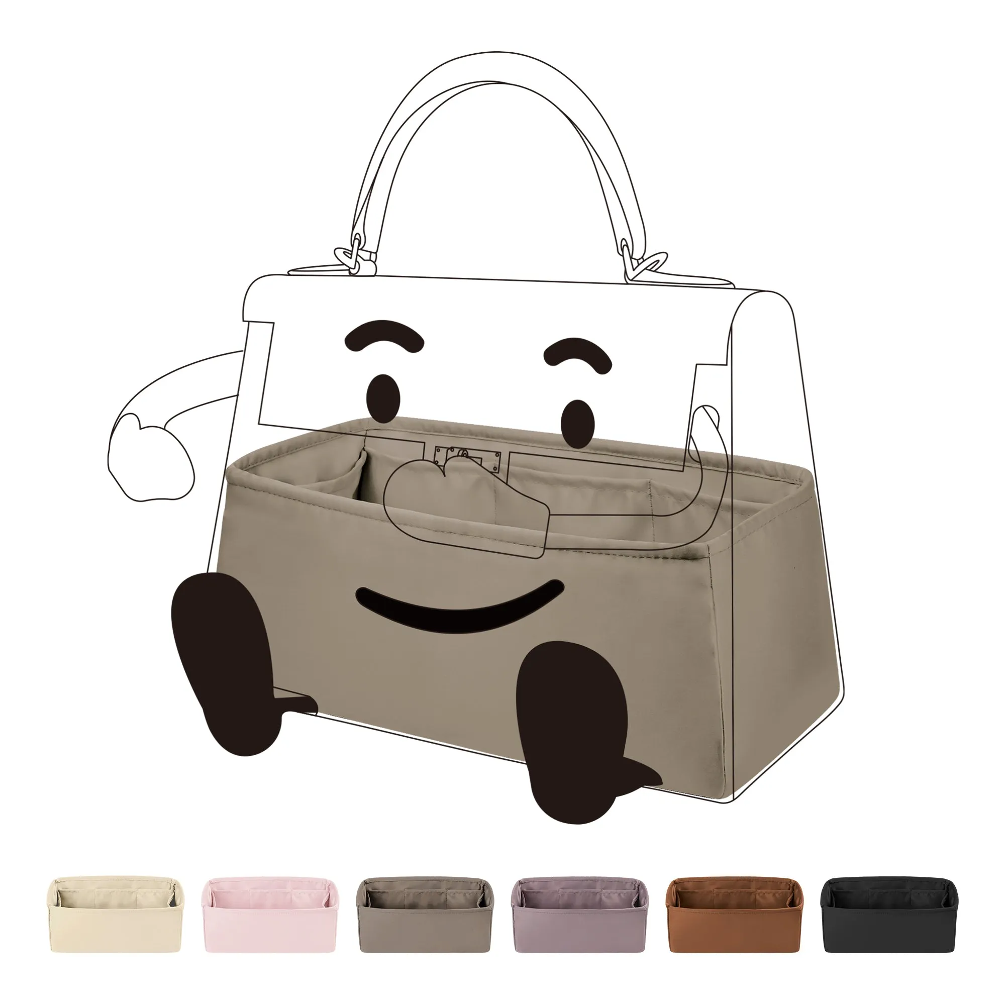 BaginBag® | Handbag Organizer For Hermes Kelly Doll Bags | Hermes Purse Insert  | purse insert organizer |  Hermes Organizer Purse |  Hermes Tote Bag  Organizer | Bag Organizer | Tote Insert bag |  travel bag organizer | Hermes Purse Organization