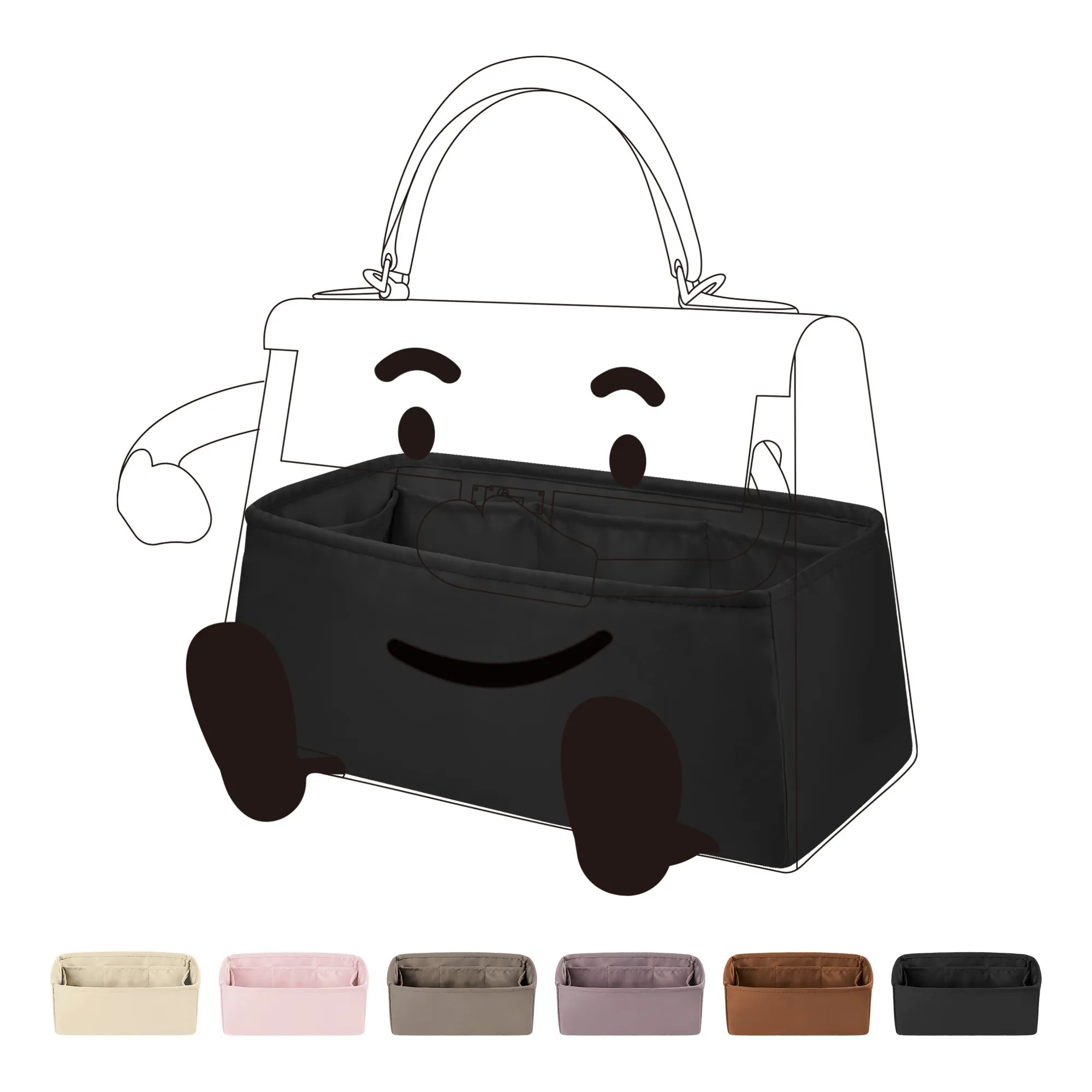 BaginBag® | Handbag Organizer For Hermes Kelly Doll Bags | Hermes Purse Insert  | purse insert organizer |  Hermes Organizer Purse |  Hermes Tote Bag  Organizer | Bag Organizer | Tote Insert bag |  travel bag organizer | Hermes Purse Organization
