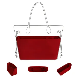 Baginbag | Purse Organizer Insert | Fits LV Neverfull Mini/PM/MM/GM Bags | Silk Bag Organizer | Luxury Handbag & Tote Shaper | handbag organizer