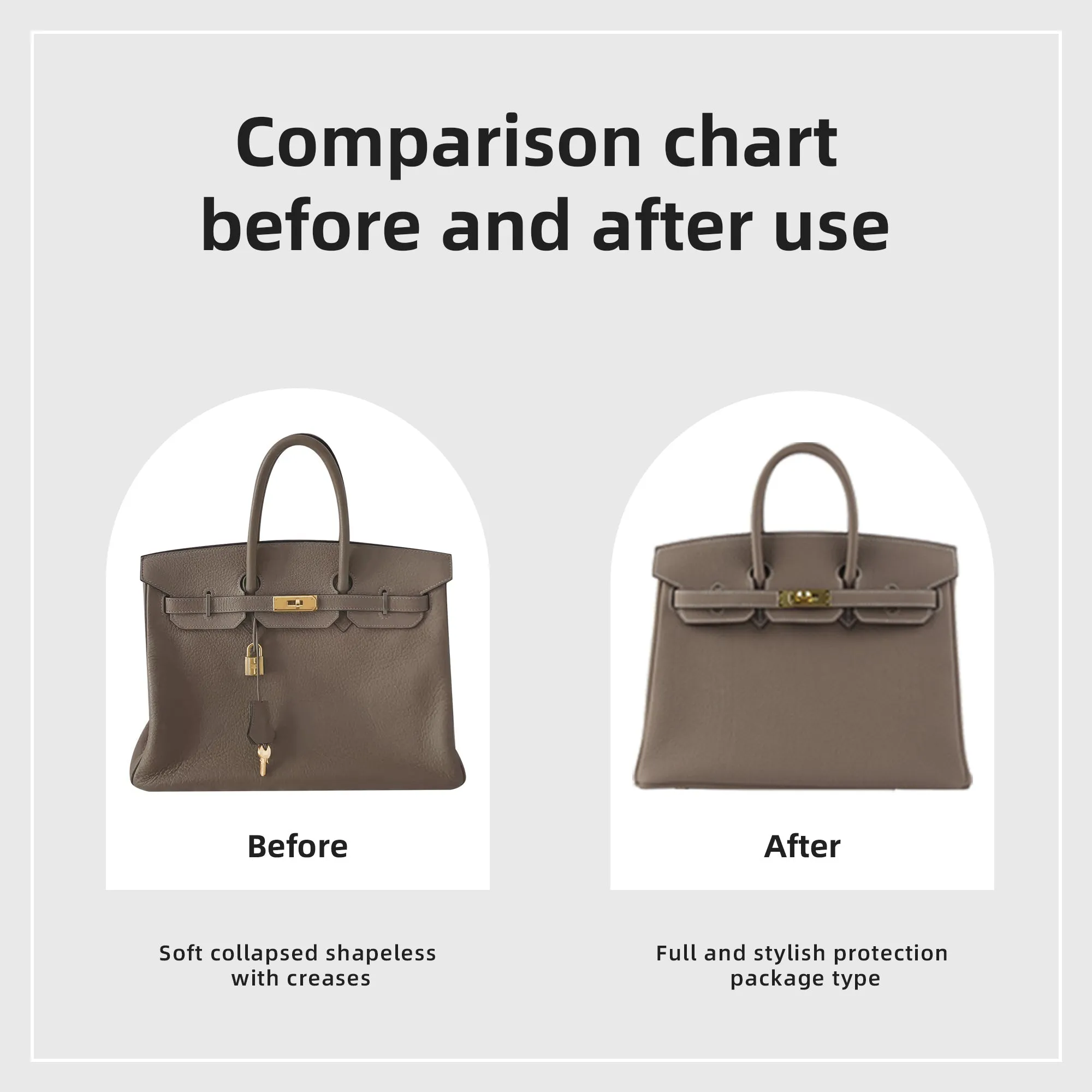 Baginbag | Purse Organizer Silky Smooth | Silk  | Lux Handbag Tote in Bag Shapers | Fits Birkin Hermes 25/30/35/40 Bags | tote bag organizer | organizer bag