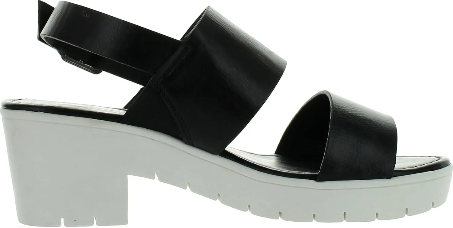 Bamboo Womens Odessa-05 White Sole Dual Strap Sling Back Closure Fashion-Sandals