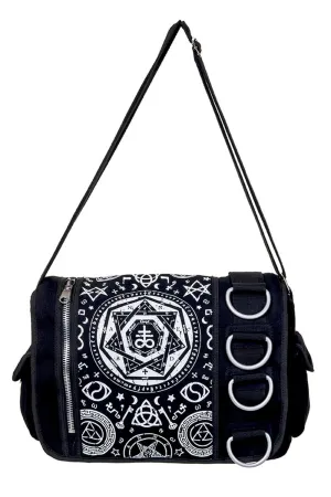 BANNED PENTAGRAM MESSENGER BAG  790 BLACK