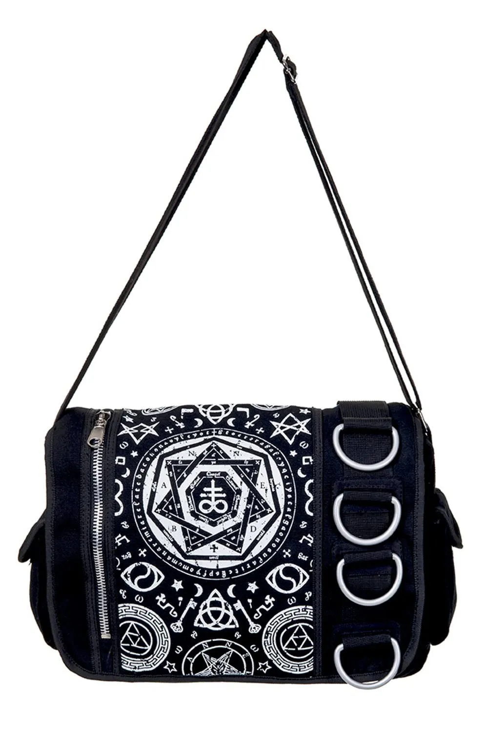 BANNED PENTAGRAM MESSENGER BAG  790 BLACK