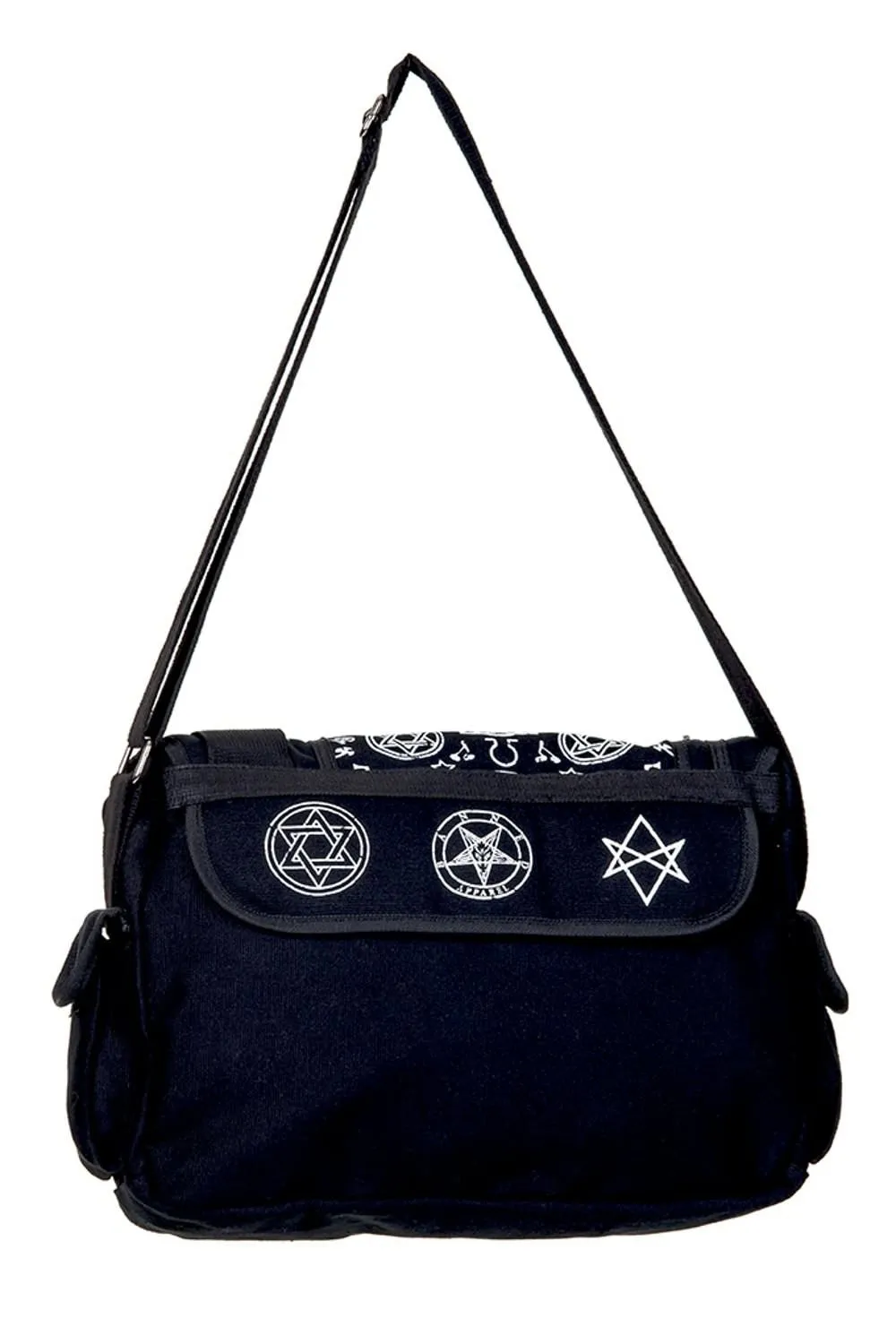 BANNED PENTAGRAM MESSENGER BAG  790 BLACK