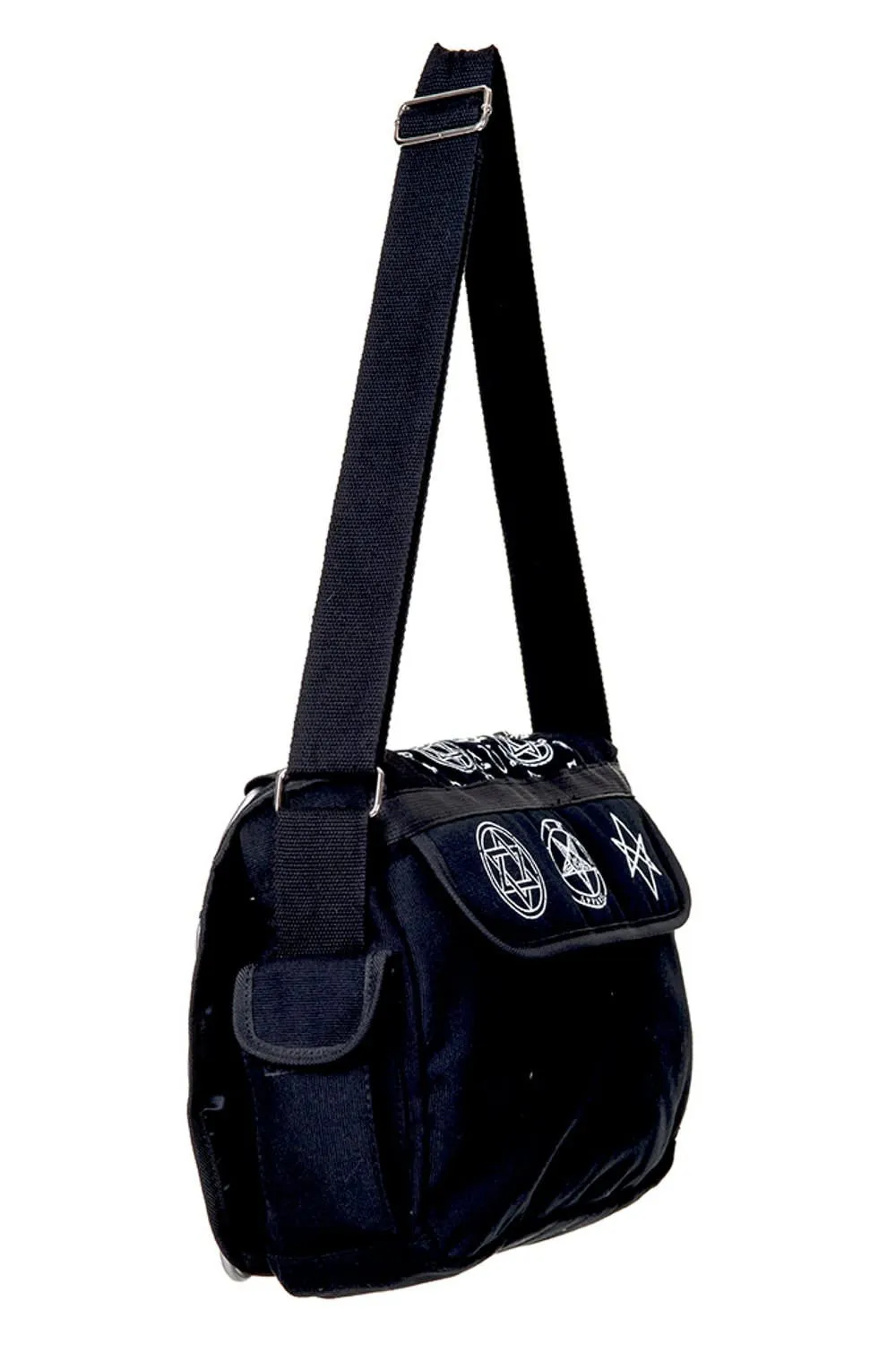 BANNED PENTAGRAM MESSENGER BAG  790 BLACK