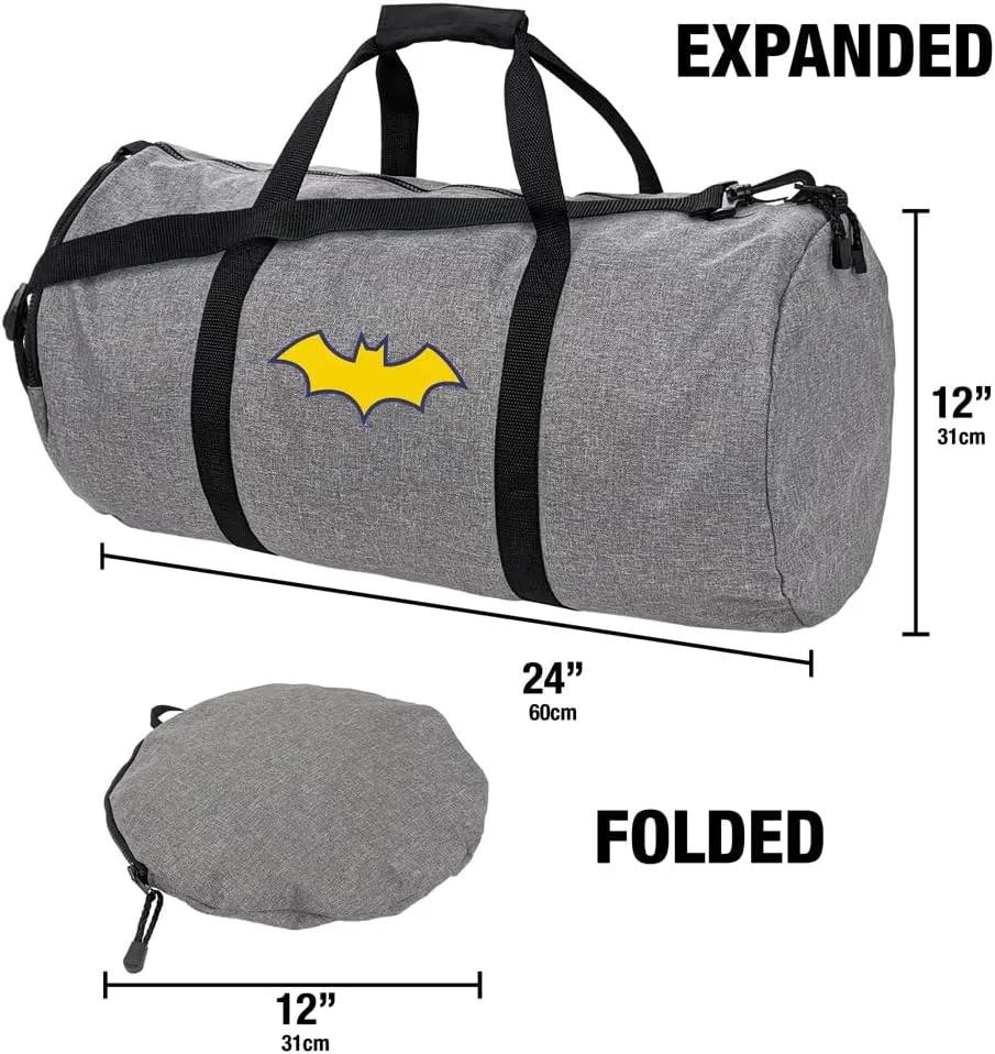 Batman Batgirl Logo Lightweight Duffel Bag for Sports and Gym Packable for Travel