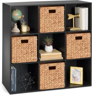 Best Choice Products 9-Cube Storage Organizer, 11in Shelf Opening, Bookcase, Display Shelf, Customizable w/ 3 Removable Back Panels - Black