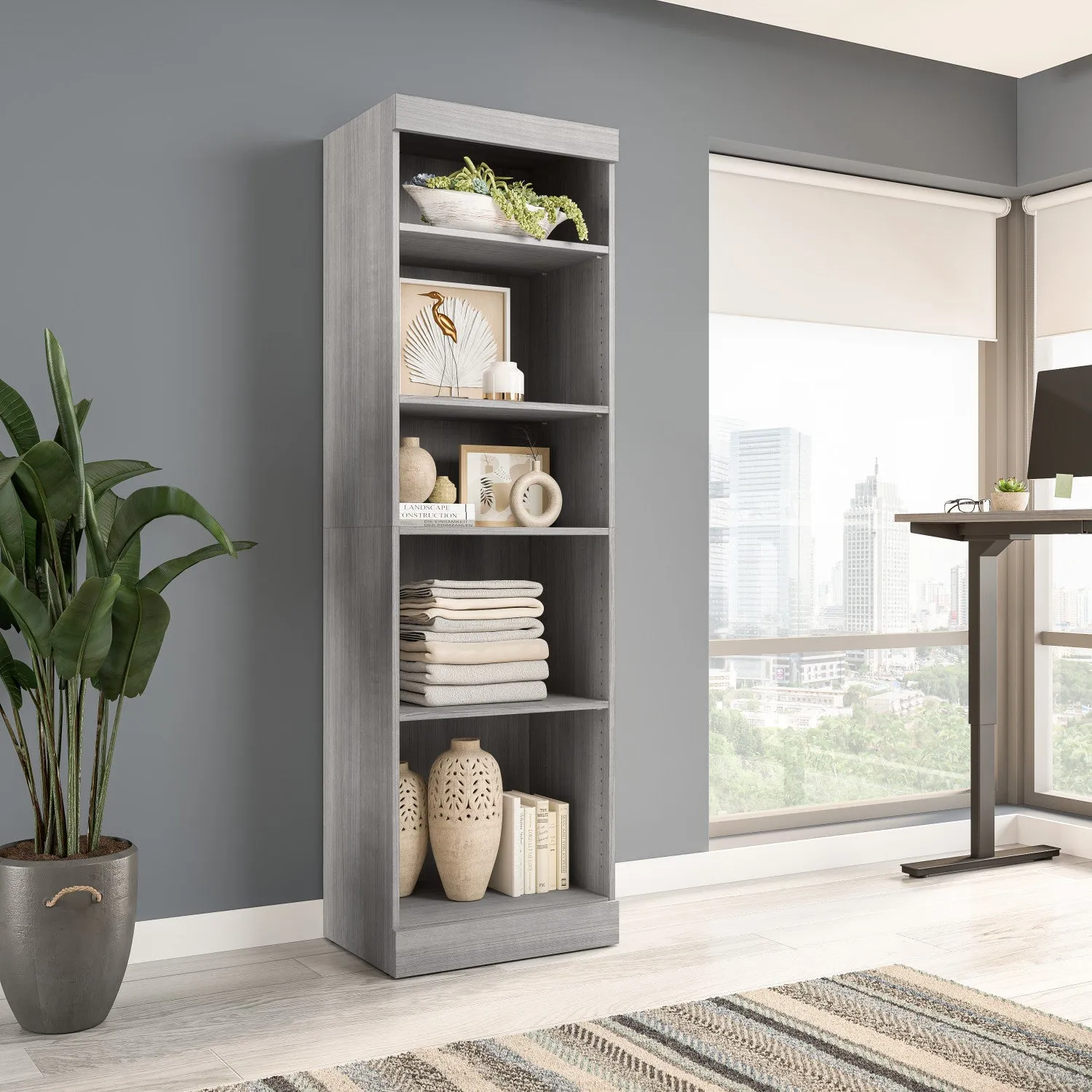 Bestar Pur 25 W Closet Organizer - Platinum Grey|Organisateur de garde-robe Pur de Bestar de 25 po (L) - gris platine