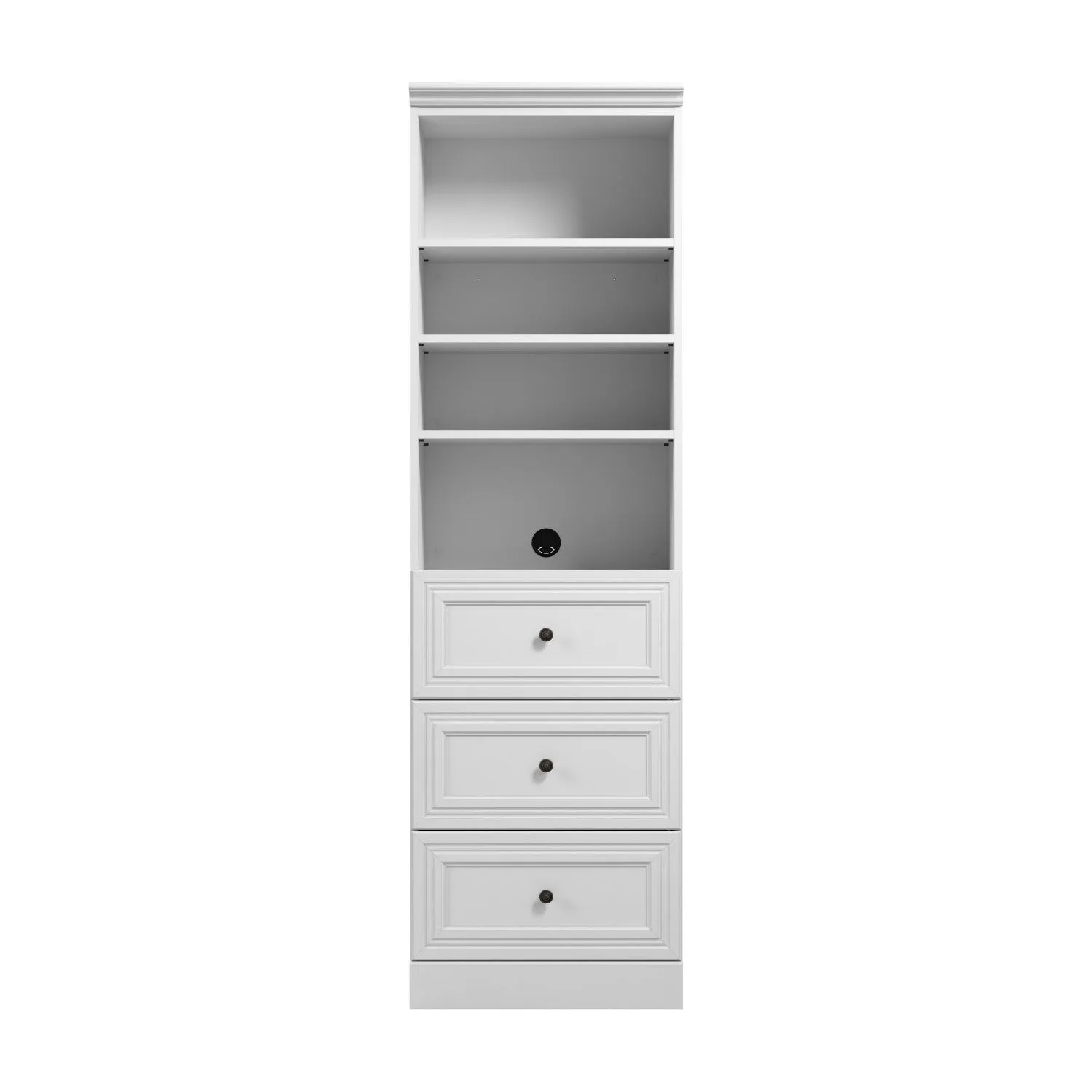 Bestar Versatile 25 W Closet Organizer with Drawers - White|Organisateur de garde-robe Versatile de Bestar de 25 po (L) avec tiroirs - blanc