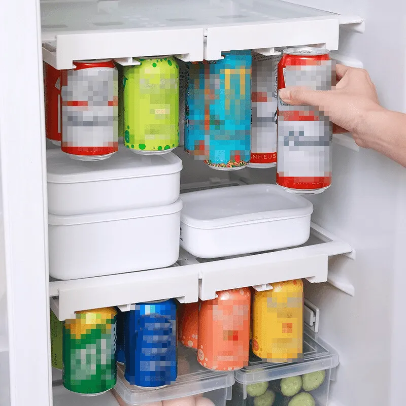 Beverage Organizer Rack - Fridge Can and Bottle Storage