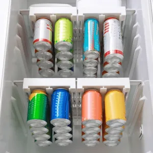 Beverage Organizer Rack - Fridge Can and Bottle Storage