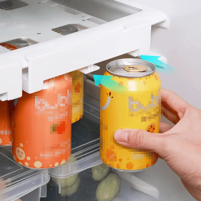 Beverage Organizer Rack - Fridge Can and Bottle Storage