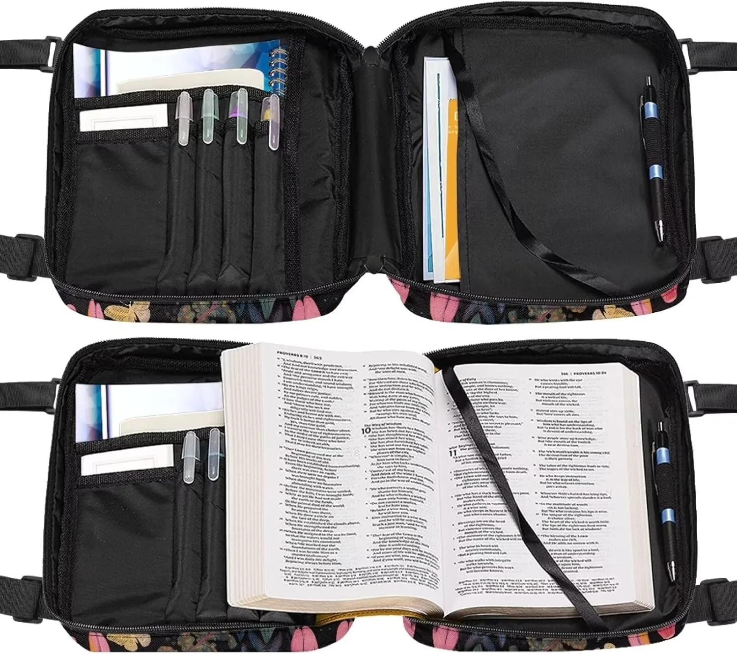Bible Cover for Women Men Portable Bible Tote Bag for Scripture Study