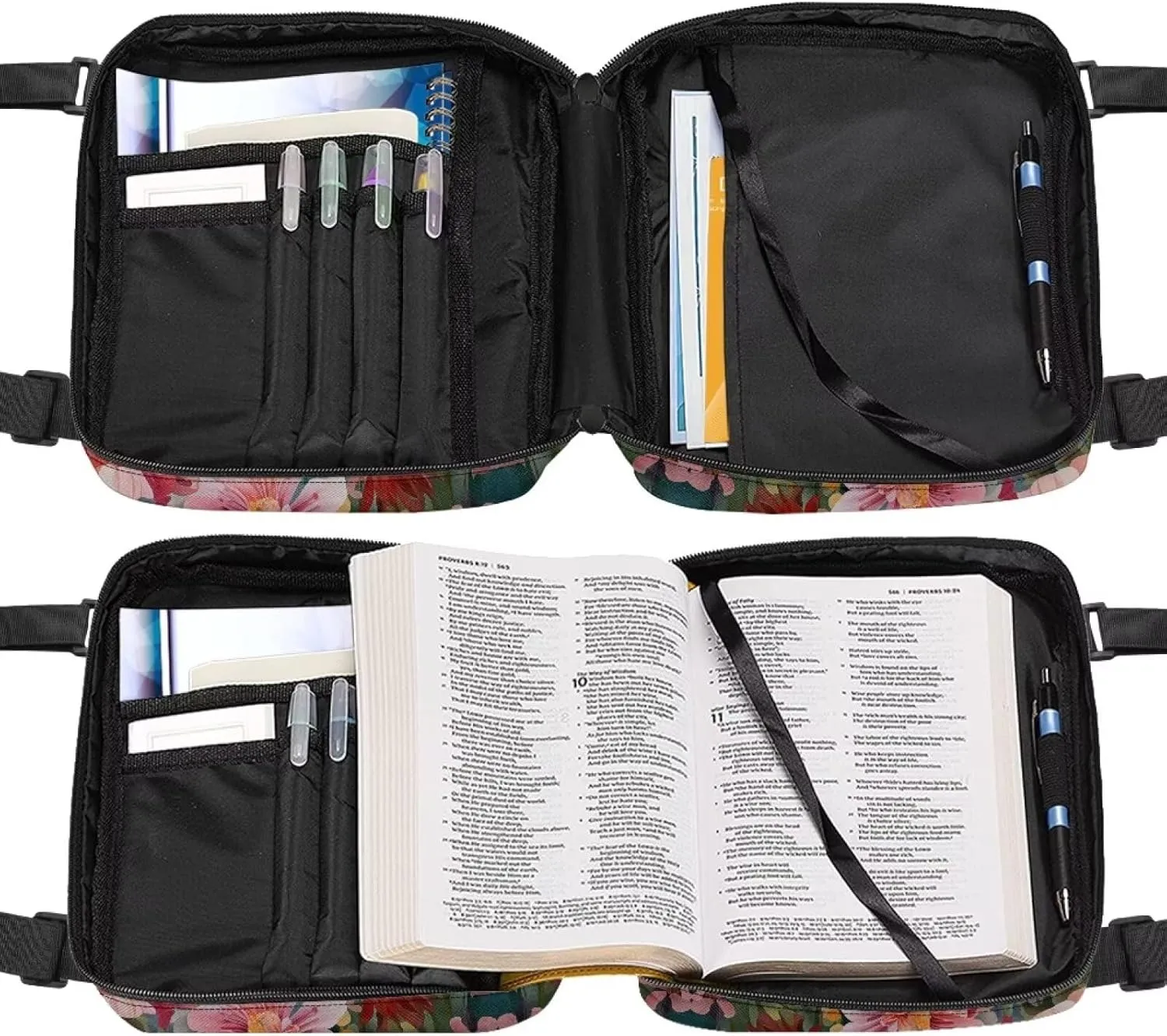 Bible Cover for Women Men Portable Bible Tote Bag for Scripture Study