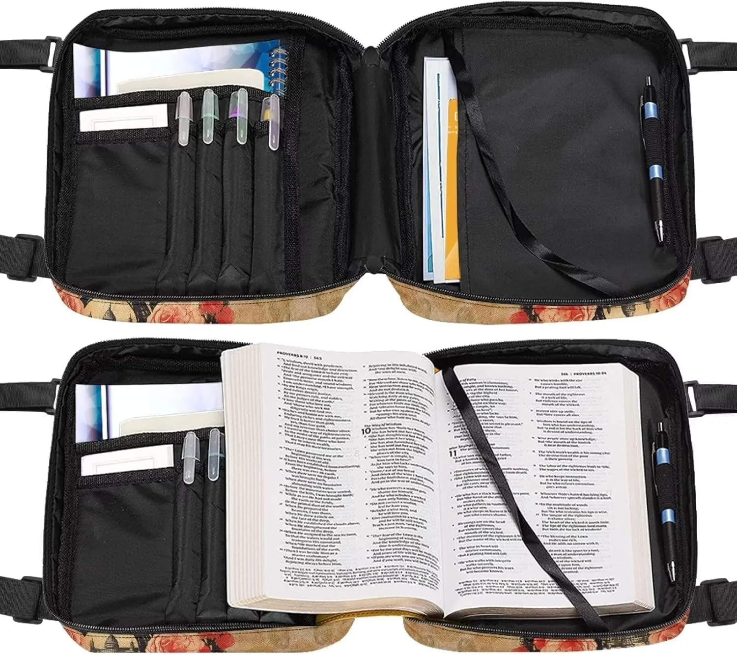 Bible Covers for Women Protective Lightweight Bible Book Case Church Bag Durable Waterproof