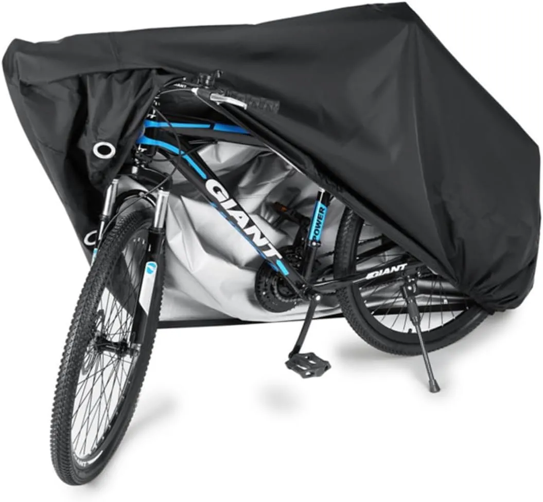 Bike Accessory 190t Scooter Cover Waterproof Uv Protected Black Stabilizing Buckle Elastic Bottom
