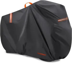 Bike Cover for RadRover 5, 420D Bike Outdoor Storage Cover Windproof Bicycle Covers with Lock Holes Bikes Tarp All Weather Durable Bicycle Cover