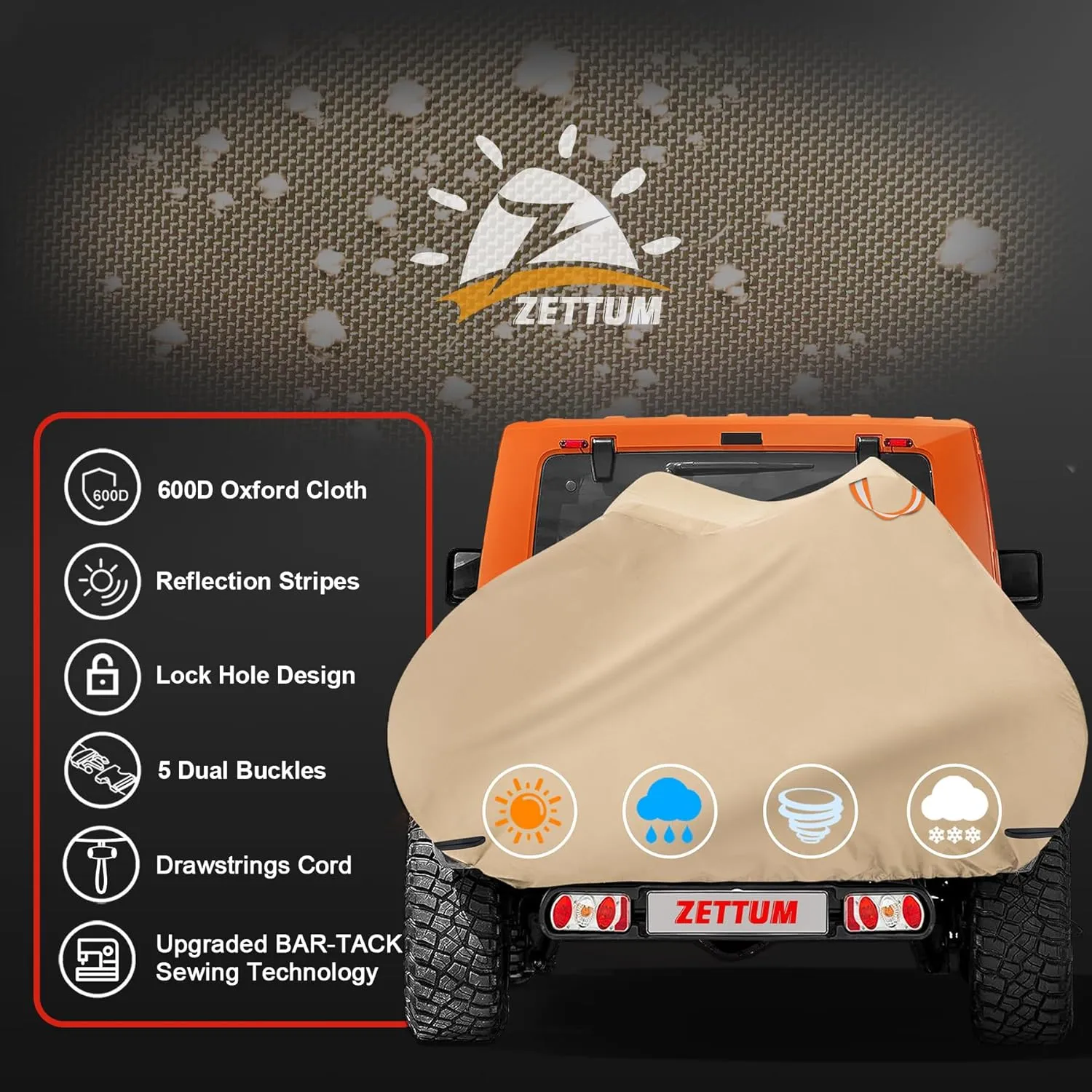 Bike Cover for Transport - Waterproof Heavy Duty Outdoor Bicycle Rack Cover for Single Bike on Car Hitch Travel Storage