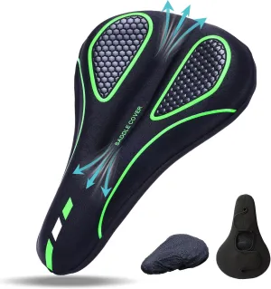 Bike Seat Cushion - Bike Seat Cover for Men & Women Comfort, Bike Cushion for Narrow Bike Seat, BMX, MTB & Road, Bicycle Seat Cushion Fit for Peloton, Spin and Stationary Bike, Indoor Outdoor Cycling