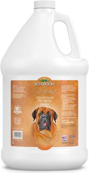 Bio-groom So-Stinky Scented Odor Remover Pet Spray - Dog Bathing Supplies, Cat & Dog Grooming Supplies, Cruelty-Free, Made in USA - 1 Gallon