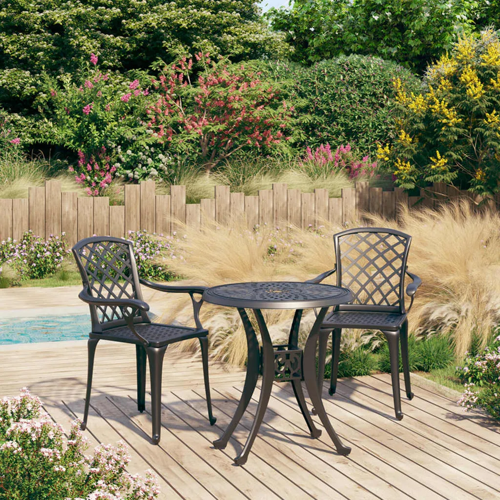 Bistro Set Cast Aluminum Balcony Furniture Multi Colors 3/5 Piece