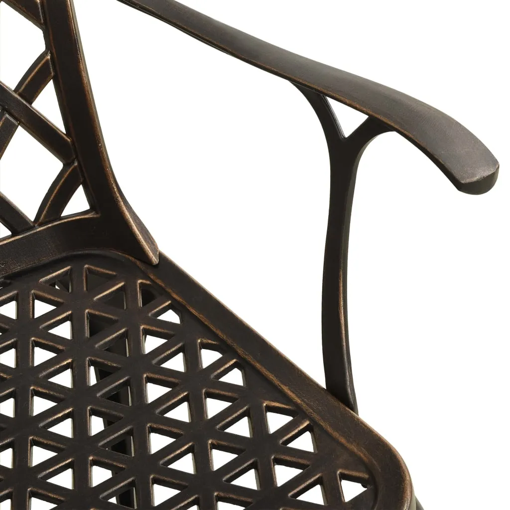 Bistro Set Cast Aluminum Balcony Furniture Multi Colors 3/5 Piece