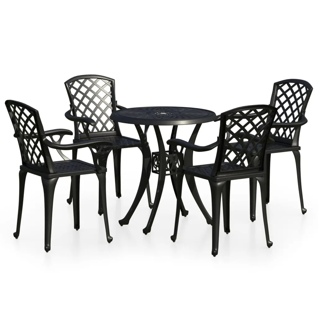 Bistro Set Cast Aluminum Balcony Furniture Multi Colors 3/5 Piece