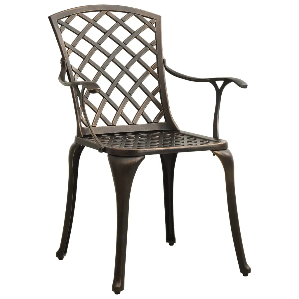 Bistro Set Cast Aluminum Balcony Furniture Multi Colors 3/5 Piece