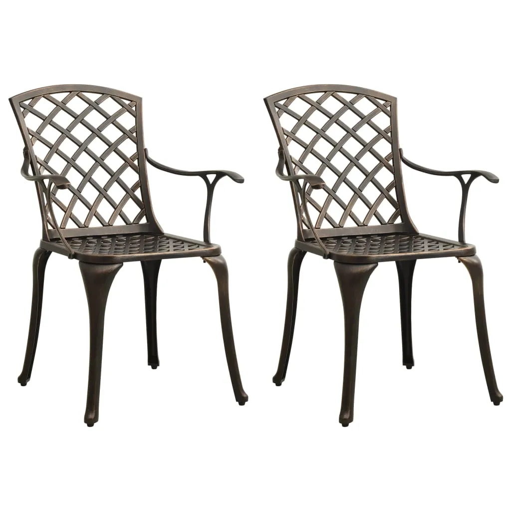 Bistro Set Cast Aluminum Balcony Furniture Multi Colors 3/5 Piece
