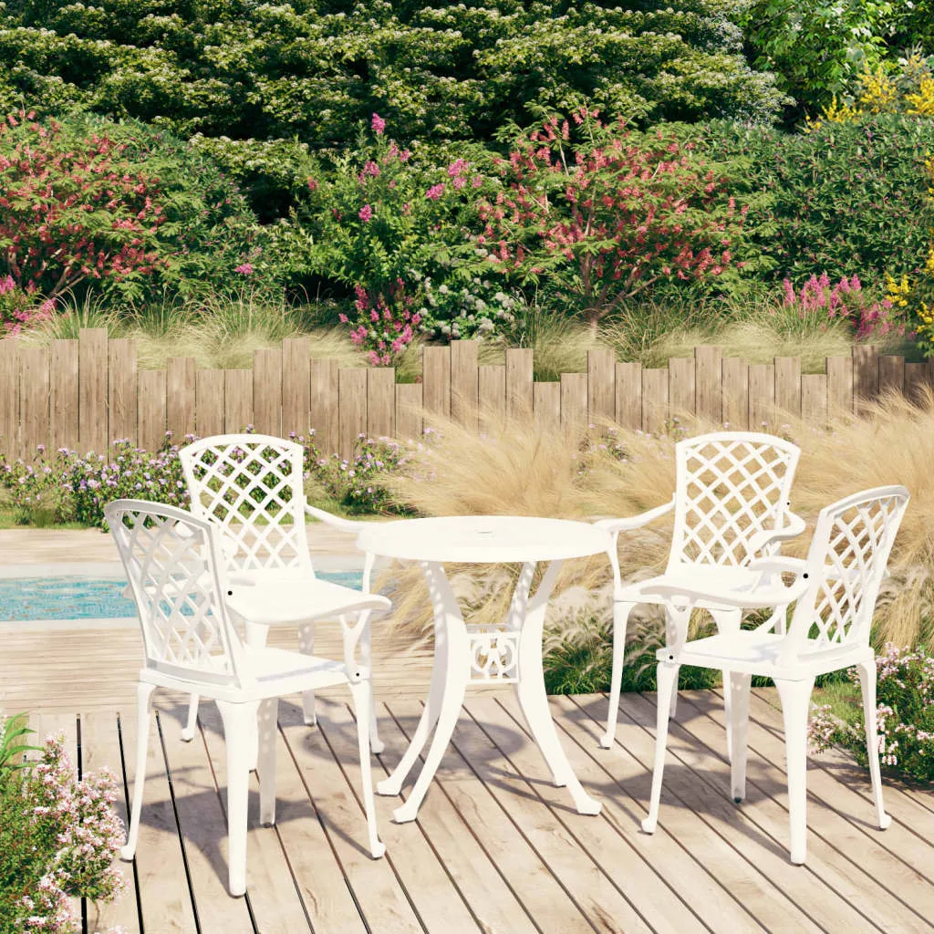 Bistro Set Cast Aluminum Balcony Furniture Multi Colors 3/5 Piece