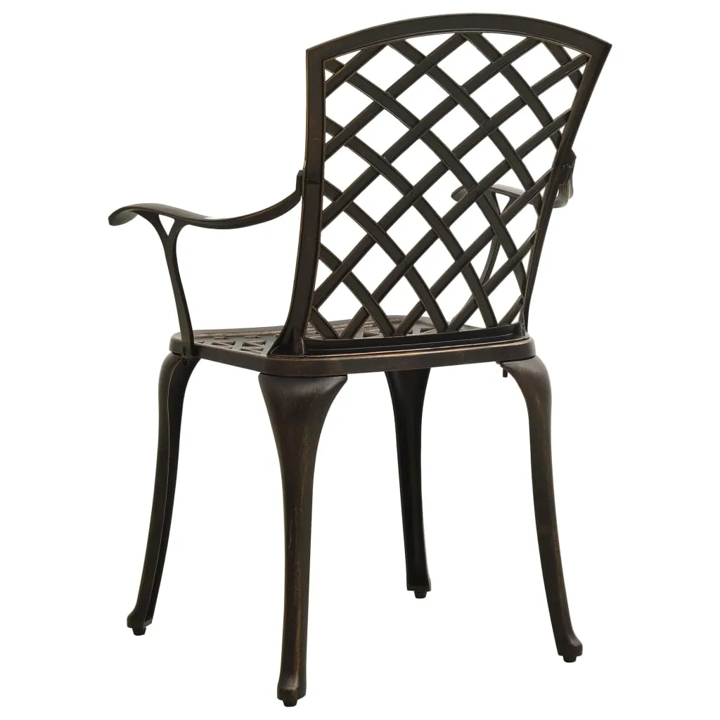 Bistro Set Cast Aluminum Balcony Furniture Multi Colors 3/5 Piece