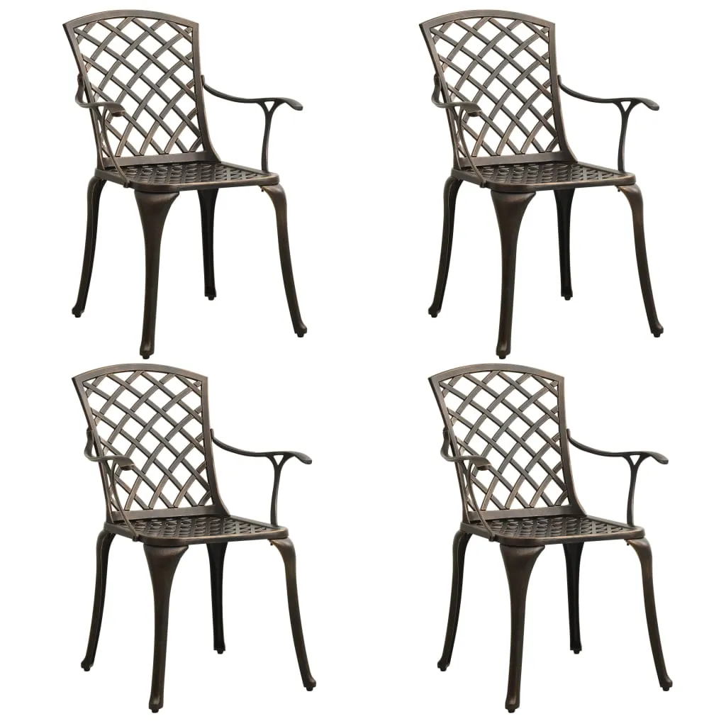Bistro Set Cast Aluminum Balcony Furniture Multi Colors 3/5 Piece