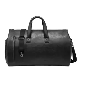 Black Leather Duffel Bag