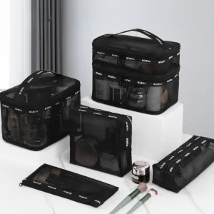 Black Letter Portable Make Up Bags DP25C632