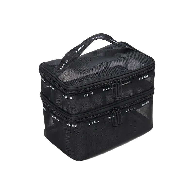 Black Letter Portable Make Up Bags DP25C632