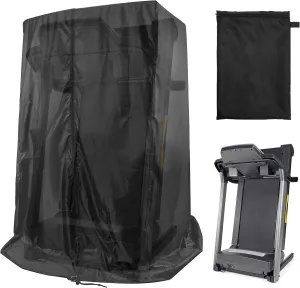 Black Treadmill Cover 46" L x 38" W x 66" H, Luxiv Dustproof Waterproof Cover for Treadmill Fold-able for Indoor Outdoor Sunscreen with Storage Bag