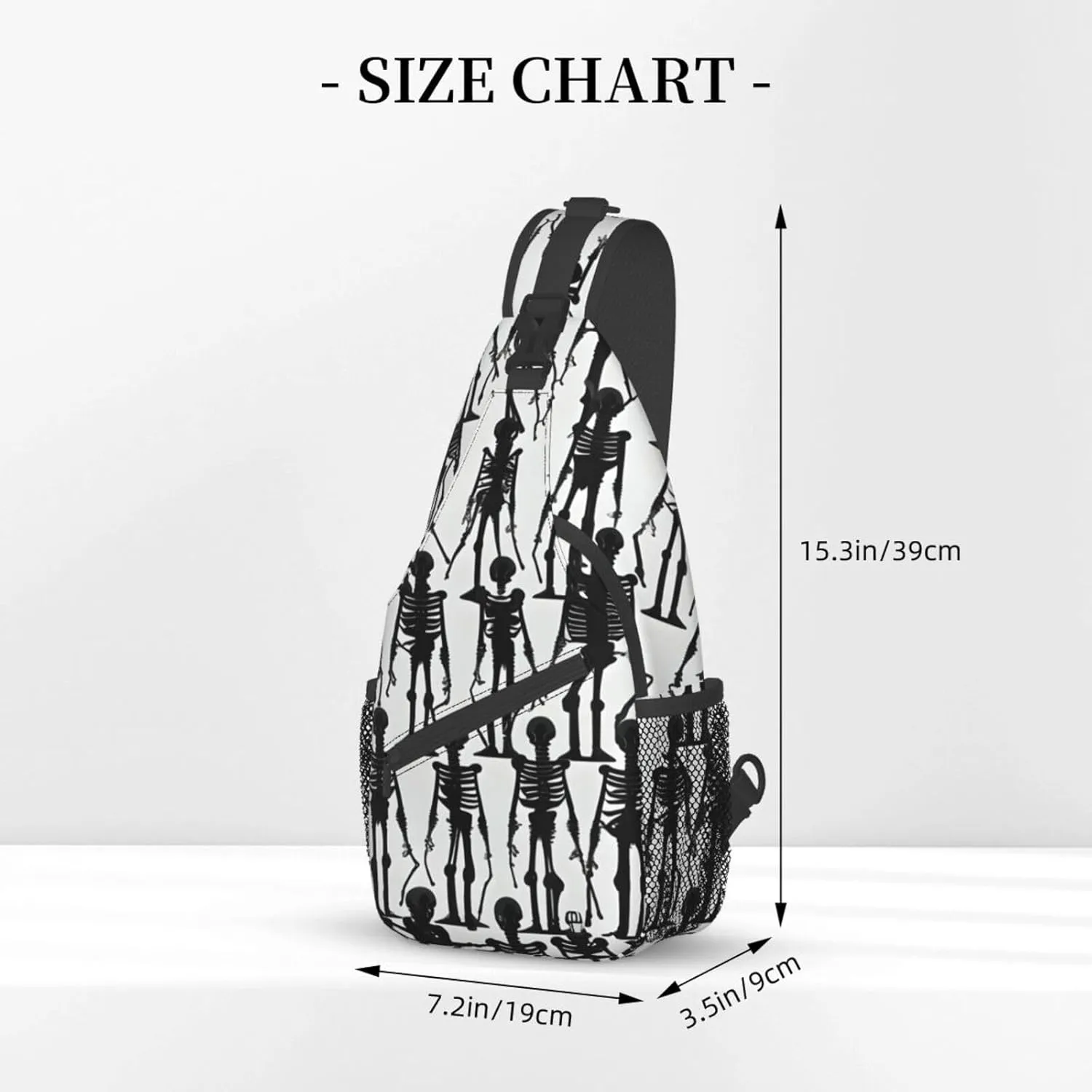 Black White Marble Texture Crossbody Bag Chest Shoulder Bag Small Casual Backpack Suitable For Women Men Hiking