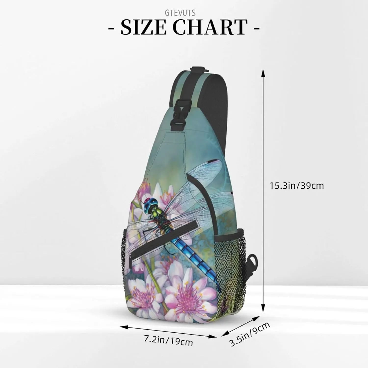 Blue Art Butterfly Crossbody Bag for Women Men- Vintage Sling Bag Fashion Backpack Daypack Travel Shoulder Bags