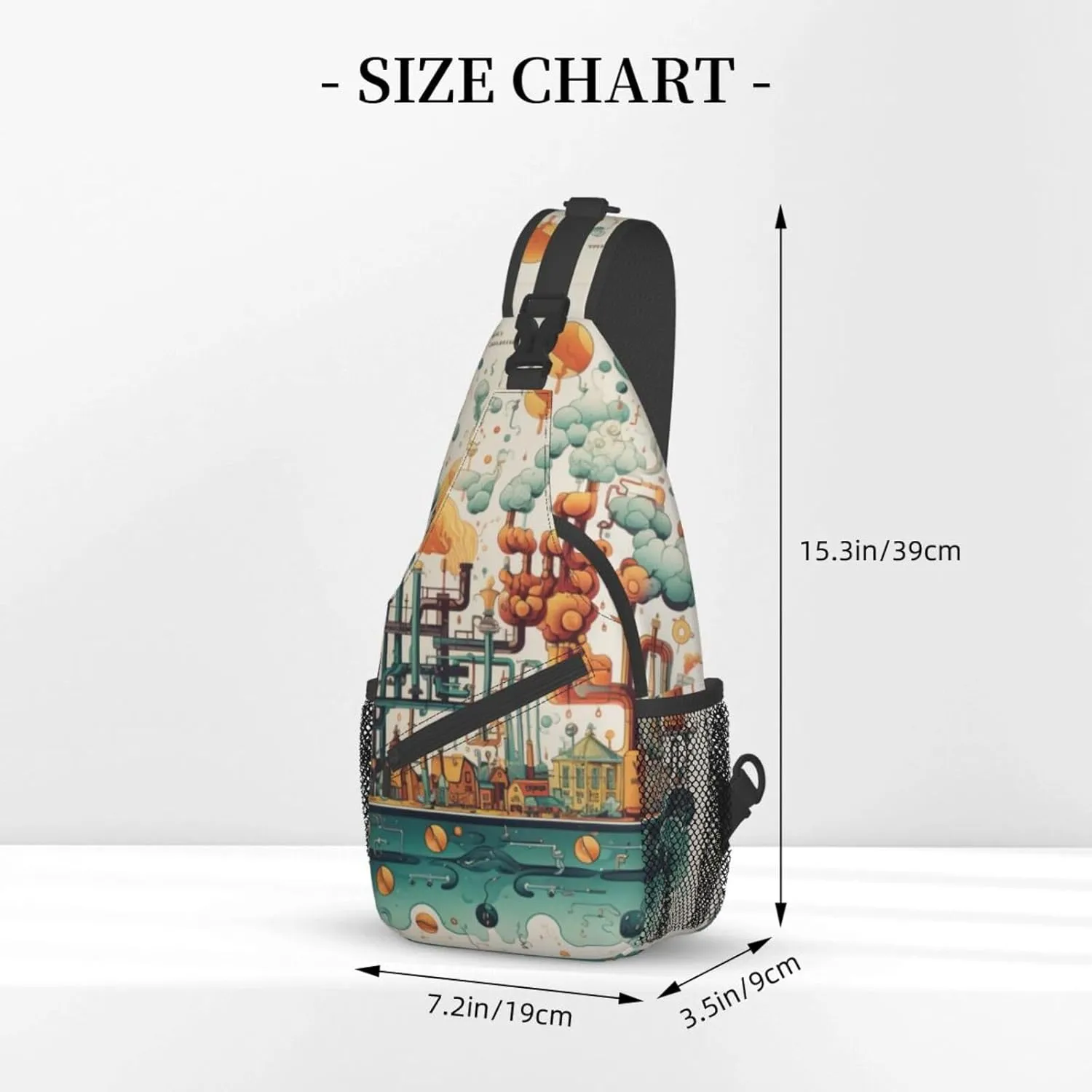 Blue Christmas Snowman Crossbody Bag Chest Shoulder Bag Small Casual Backpack Suitable For Women Men Hiking