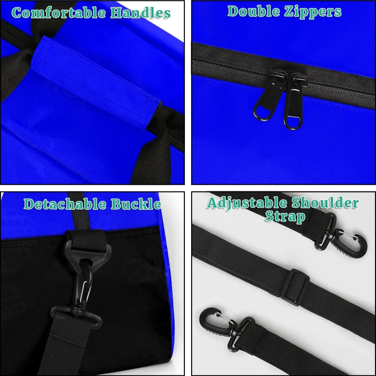 Blue Custom Gym Bag for Women Men, Personalized Duffel Bag with Name, Small Sports Gym Bag Travel Duffle Bag Weekender Carry On Overnight Bags