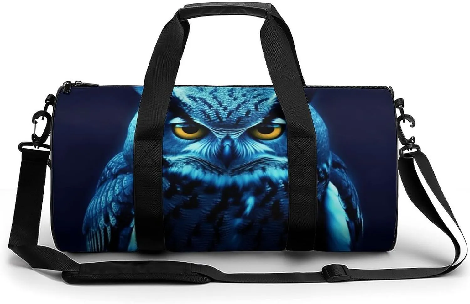 Blue Owl Gym Bag Small Travel Duffle Bag with Compartment Carry On Weekender Bag for Women Men
