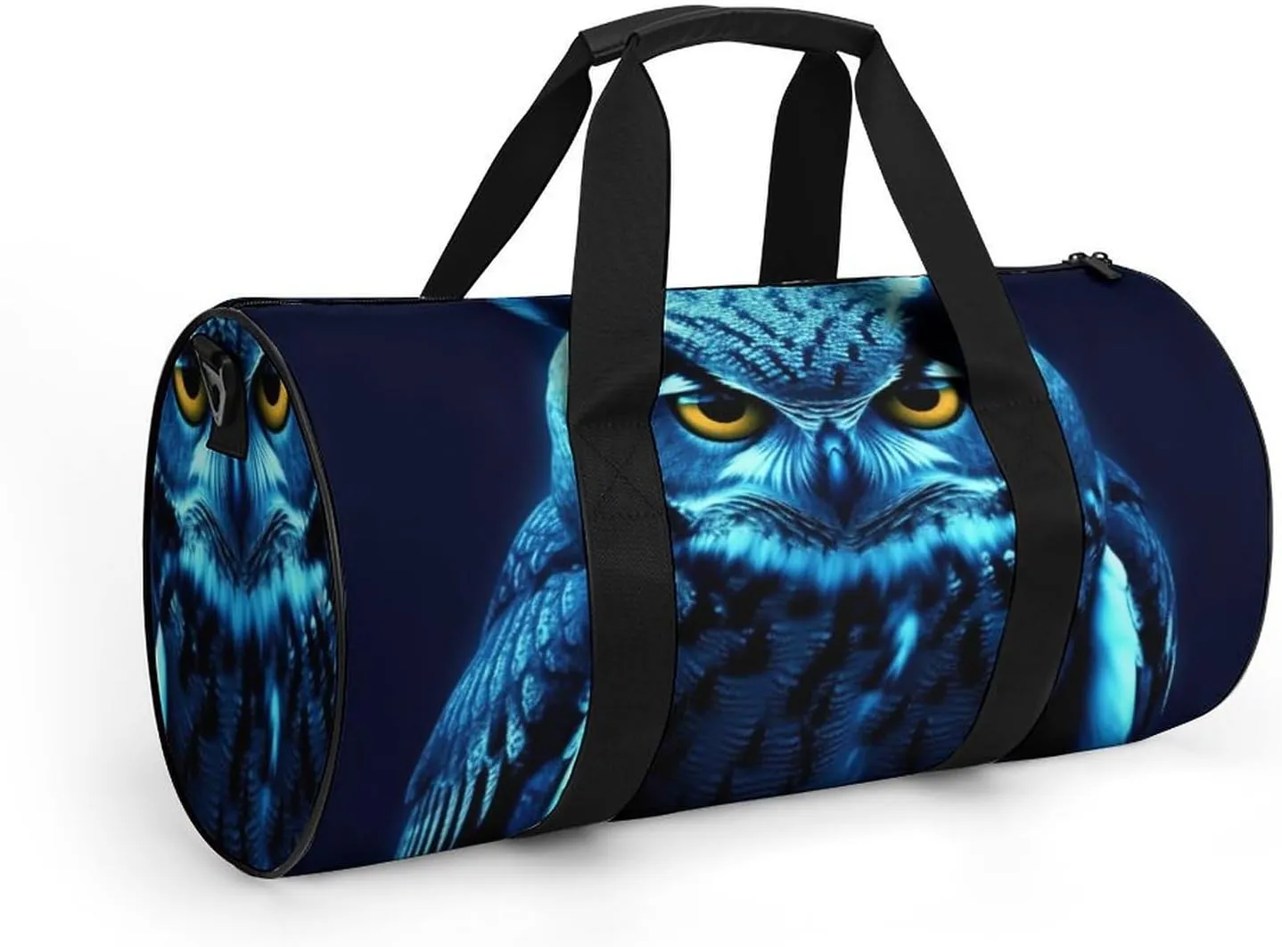 Blue Owl Gym Bag Small Travel Duffle Bag with Compartment Carry On Weekender Bag for Women Men