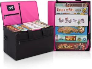 Board Game Bag Carrier Duffel/Backpack - Padded Shoulder Strap, Multiple Zippered Pockets, Water-Resistant
