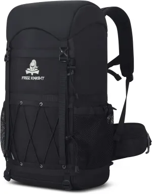 Bseash 40L Waterproof Hiking Backpack with Rain Cover, Outdoor Sport Travel Bag Daypack for Camping Climbing Cycling Skiing (Black)