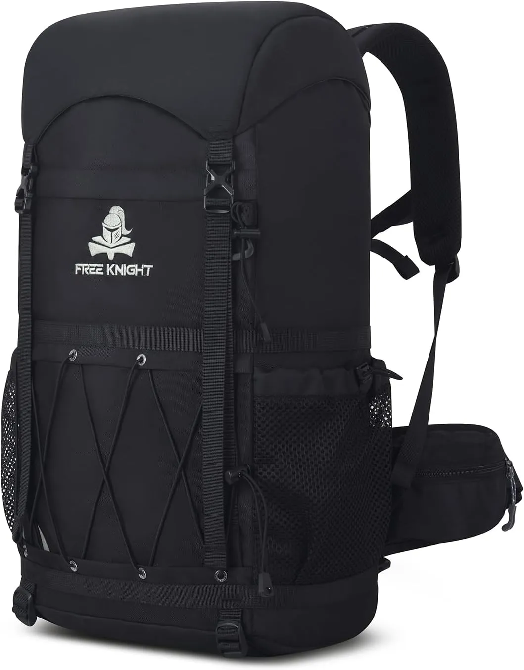 Bseash 40L Waterproof Hiking Backpack with Rain Cover, Outdoor Sport Travel Bag Daypack for Camping Climbing Cycling Skiing (Black)