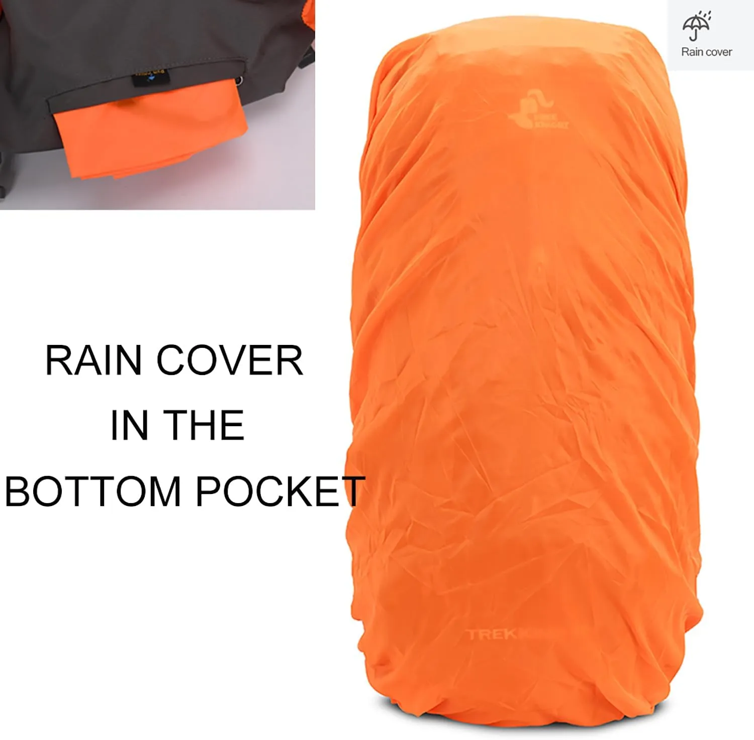 Bseash 60L Hiking Camping Backpack with Rain Cover, Waterproof Large Capacity Outdoor Sport Travel Daypack Climbing Touring (Gray)
