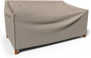 Budge P3A03PM1 English Garden Patio Loveseat Cover Heavy Duty and Waterproof, Small, Tan Tweed