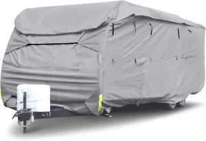 Budge Premier Ripstop Toy Hauler RV Cover Fits Toy Hauler RVs up to 25' Long (Gray, Polyester), 300" L x 105" W x 116" H (RVRS-51)